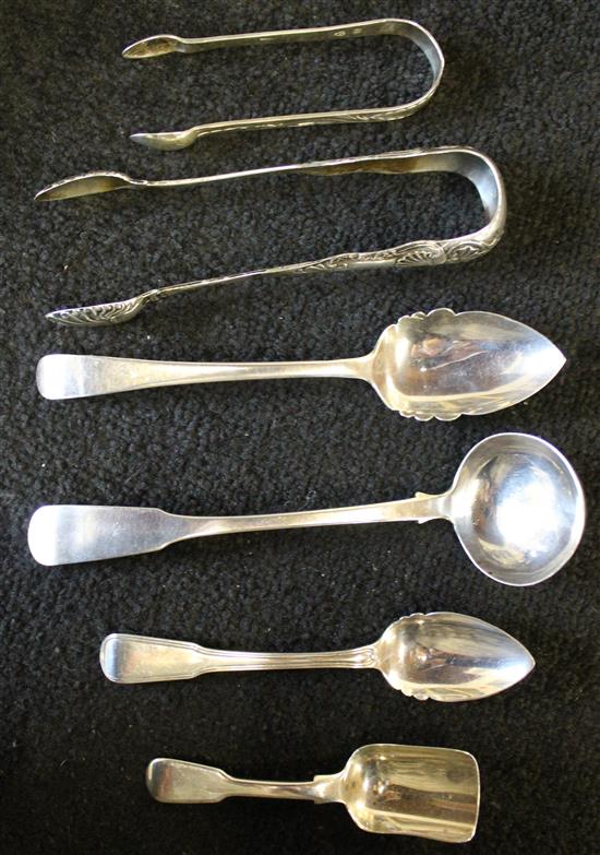 6 items of Georgian & later silver items